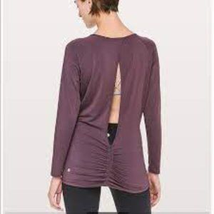 Lululemon athletica Deep Stretch Long Sleeve Women's Tee Cinch *Arctic Plum